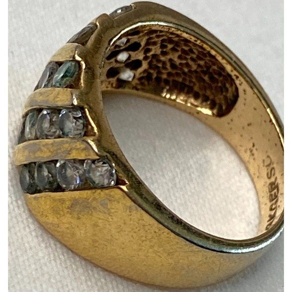 18K Gold Electroplated RSC cz Stones Ring - Picture 3 of 6
